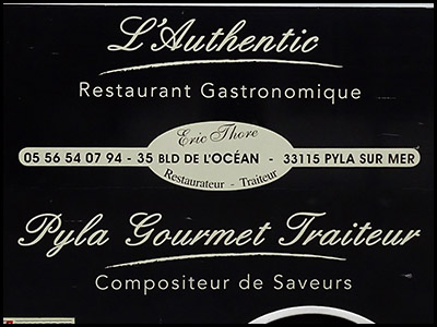 L’Authentic d’Eric Thore, restaurant au Pyla sur mer