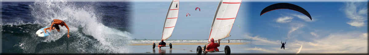 Retrouvez les activités sportives au Pyla, sur la plage, dans l'eau, dans l'air...